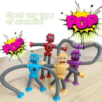 Pop Tubes Robot Toy for Kids Fidget Toys Great for Gifts