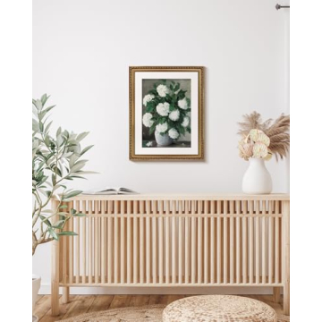 InSimSea Retro Gold Framed Hydrangea Wall Art 16x20