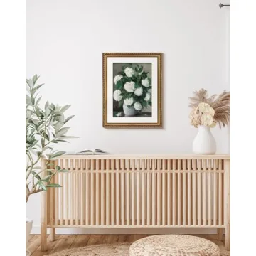 InSimSea Retro Gold Framed Hydrangea Wall Art 16x20