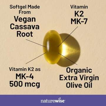 NatureWise Vegan Vitamin K2 Supplement for Bone Health