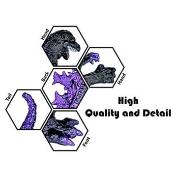 TwCare Classic 1954 65th Anniversary vs Heisei Era Godzilla Toy, Movie Series Movable Joints Action ...