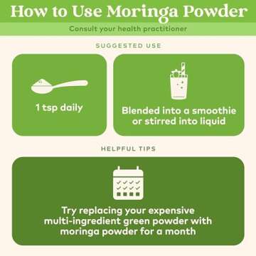 ORGANIC INDIA Moringa Powder - Moringa Oleifera Leaf Herbal Supplement, Green Superfood, Nutrient De...