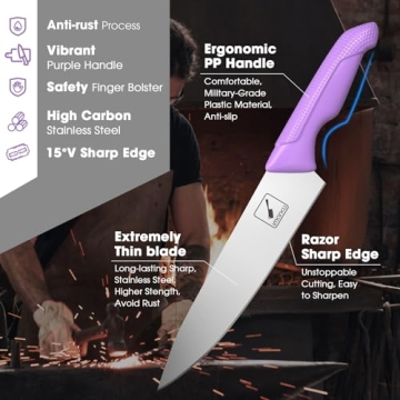 imarku Lavender Kitchen Knife Set - 14 PCS Professional