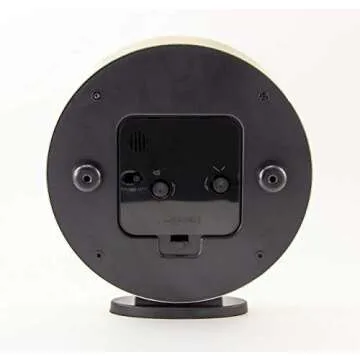 Timelink, Gold Crosley Modern Art Deco Office and Desk Alarm Clock, Black