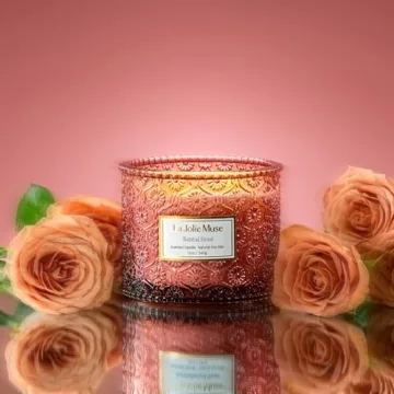 Luxury Vegan Rose Candle for Home Decor and Gifts