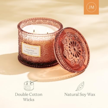 Luxury Vegan Rose Candle for Home Decor and Gifts