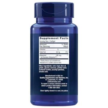 Life Extension Super Ubiquinol CoQ10 100 mg – For Heart Health & Anti-Aging - Cholesterol & Energy...