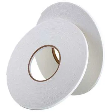 3 Rolls Double Sided Foam Tape PE Roll Double Faced Sponge Adhesive Mounting Tape(1/4 Inch by 50 Fee...