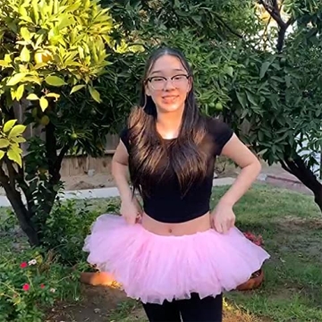 Retro Pink Tutu 5 Layered Ballet Fun Run Skirt LED Lights