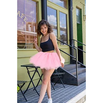 Retro Pink Tutu 5 Layered Ballet Fun Run Skirt LED Lights