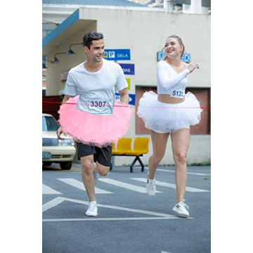 Retro Pink Tutu 5 Layered Ballet Fun Run Skirt LED Lights