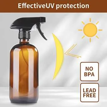 Durable HOMBYS Amber Spray Bottles - 16 oz Refillable Help