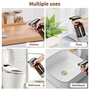 Durable HOMBYS Amber Spray Bottles - 16 oz Refillable Help