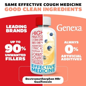 Genexa Kids Clean Cough Medicine for Ages 4-11, Dye Free