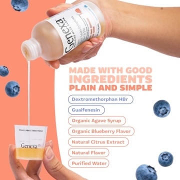Genexa Kids Clean Cough Medicine for Ages 4-11, Dye Free