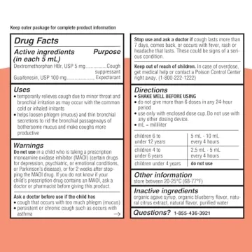 Genexa Kids Clean Cough Medicine for Ages 4-11, Dye Free