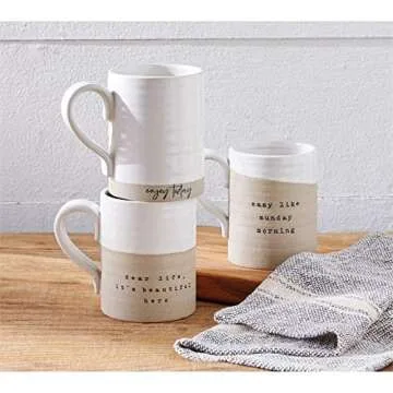 Mud Pie Dear Life Stoneware Coffee Mug - Inspiring Design