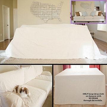 Versatile 100% Cotton Drop Cloth Tarp for Crafts