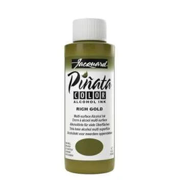 Jacquard Pinata Alcohol Ink - Rich Gold - Professional and Versatile Ink That Produces Color Saturat...