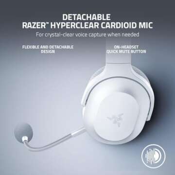 Razer Barracuda X Wireless Multi-Platform Gaming and Mobile Headset - Mercury (Renewed)