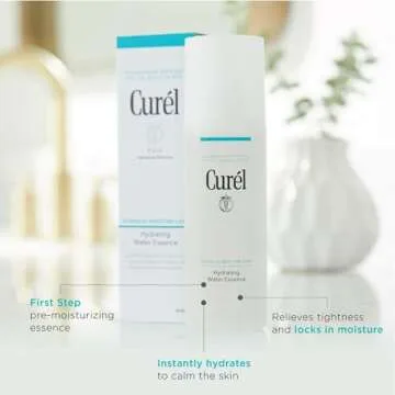 Curel Japanese Skin Care Hydrating Water Essence Toner, Water Based Face Moisturizer for Dry Skin, Serum for Face, 5 Oz