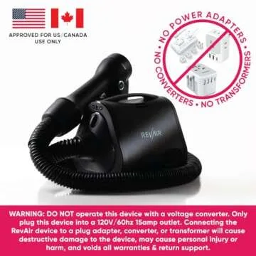 RevAir Reverse-Air Hair Dryer - Innovative Quick-Drying Hair Dryer for Curly, Wavy & Straight Hair - Revolutionary Reverse Blow Dryer -Hairdryer to Reduce Heat Damage & Styling Time