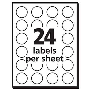 Avery Removable Print or Write Labels for Laser and Inkjet Printers, 0.75 Inches, Round, Pack of 1008 (5408)