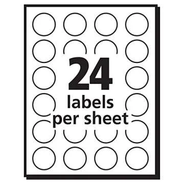 Avery Removable Print or Write Labels for Laser and Inkjet Printers, 0.75 Inches, Round, Pack of 1008 (5408)