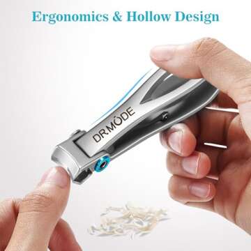 Nail Clippers for Men Thick Nails -DRMODE Heavy Duty Large Toenail Clippers for Thick Nails with Wide Jaw Opening, Ultra Sharp Stainless Steel Finger Nail Clippers Cutter for Tough Nails Seniors Adult