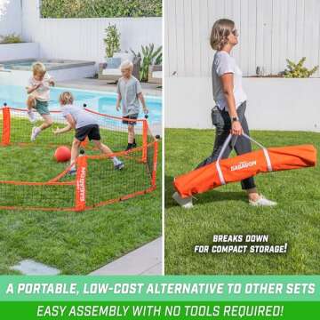 GoSports Gagagon Portable Gaga Ball Pit for Indoor or Outdoor Games; Choose from 10 ft, 15 ft, or 20 ft