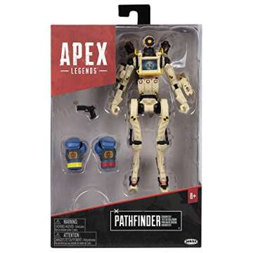 Electronic Arts Apex Legends Pathfinder Action Figure with Crash Test Rare Skin 6-Inch Collectible Action Figure