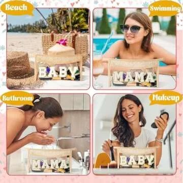 Belanttega Boho Patch Cosmetic Bag for Women