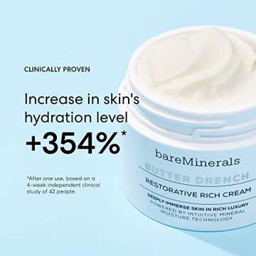 bareMinerals Butter Drench Restorative Rich Face Cream, Hydrating Face Lotion, Helps Skin Retain Moi...