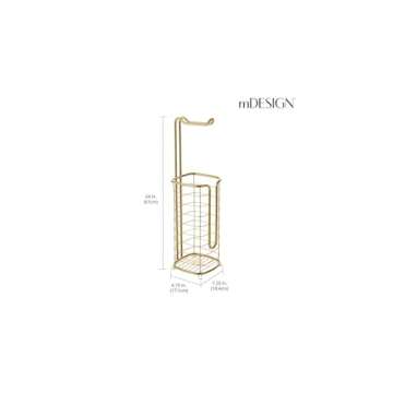 mDesign Free Standing Toilet Paper Holder - Omni Collection