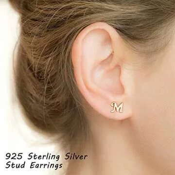 Buy Hypoallergenic Sterling Silver Initial Earrings