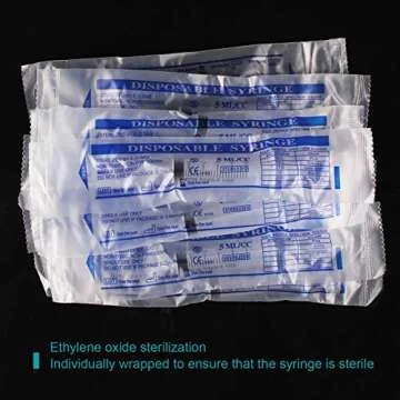 Sterile 5ml Syringes - 12 Pack for Safe Liquid Measurement