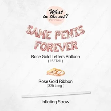 PartyForever Rose Gold Bachelorette Balloons 16" Kit