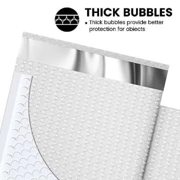 Fuxury Bubble Mailer, 6x10 Inch Bubble Mailers 50 Pack, Self-Seal Adhesive Padded Envelopes, Water Resistant Mailers, Shipping Envelopes for Packaging, Small Business, Mailing,Bulk White#0