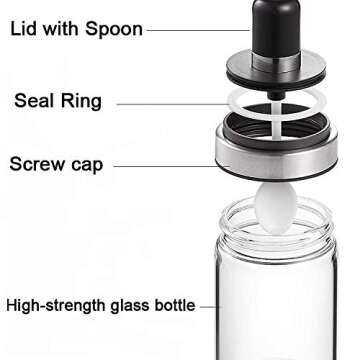 Glass Oil Dispenser with Basting Brush, Olive Oil Bottle with Oil Brush for BBQ Pastry Grill Baking Kitchen Cooking, Heatproof, Dishwasher Safe, EASY Clean Food Grade BPA Free 8.5OZ 250 ML