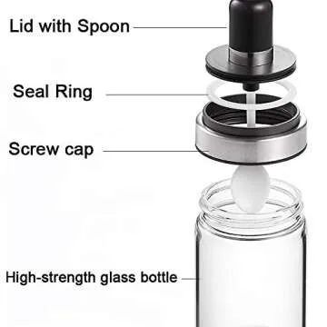 Glass Oil Dispenser with Basting Brush, Olive Oil Bottle with Oil Brush for BBQ Pastry Grill Baking Kitchen Cooking, Heatproof, Dishwasher Safe, EASY Clean Food Grade BPA Free 8.5OZ 250 ML