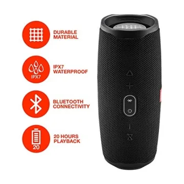 Portable JBL Charge 4 Waterproof Bluetooth Speaker Bundle