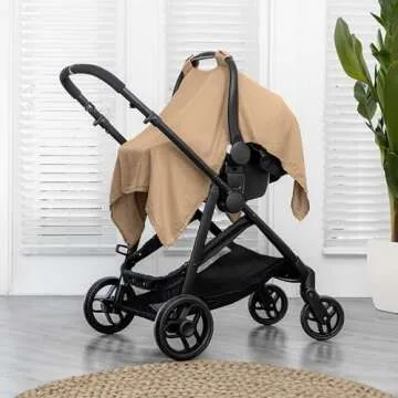 Comfy Cubs Baby Car Seat Cover - Soft, Breathable and Lightweight, 70% Rayon & 30% Muslin Cotton - I...