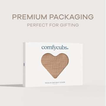 Comfy Cubs Baby Car Seat Cover - Soft, Breathable and Lightweight, 70% Rayon & 30% Muslin Cotton - Infant Car Seat Cover for Sun, Bug & Comfort Protection with Large Size Car Seat Canopy, Cedar