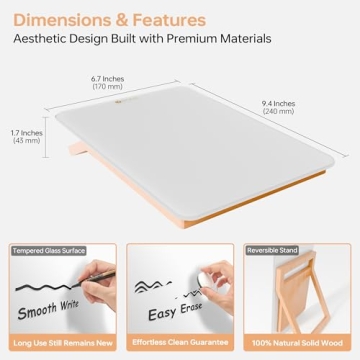 Stylish Glass Desktop Whiteboard for Home and Office