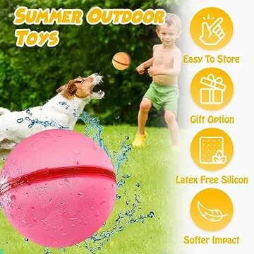 Reusable Water Balloons for Kids - 16 Pack - Refillable Water Balloons Quick Fill - Magnetic Water Balloons Reusable Perfect for Summer Water Games, Water Play, Outdoor Activities & Fun