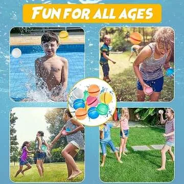 Reusable Water Balloons for Kids - 16 Pack - Refillable Water Balloons Quick Fill - Magnetic Water Balloons Reusable Perfect for Summer Water Games, Water Play, Outdoor Activities & Fun