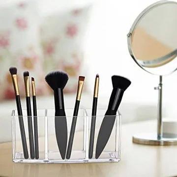 Tbestmax Clear Makeup Brush Holder Organizer for Brushes