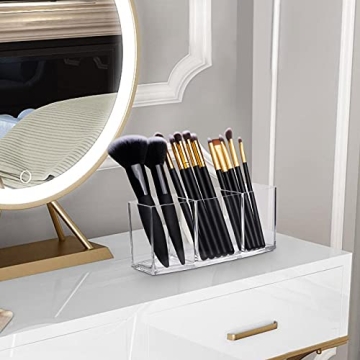 Tbestmax Clear Makeup Brush Holder Organizer for Brushes
