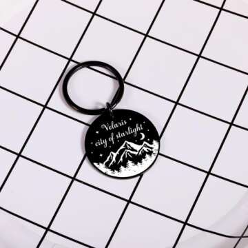 NUBARKO Stainless Steel Keychain - Inspirational Gift for Fans, Friends & Family - Unisex, All Ages - Black