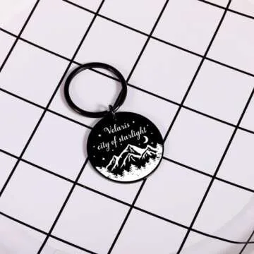 NUBARKO Stainless Steel Keychain - Inspirational Gift for Fans, Friends & Family - Unisex, All Ages - Black